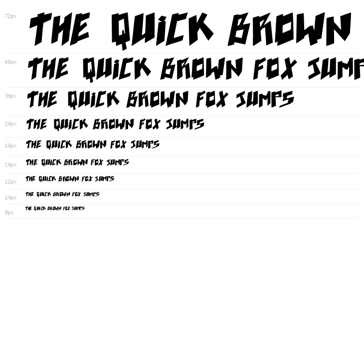 pixelpunk Italic Waterfall