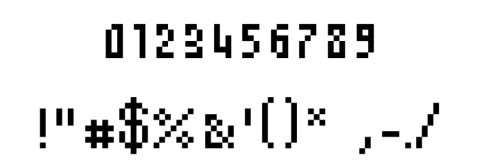 pixiecre Font OTHER CHARS