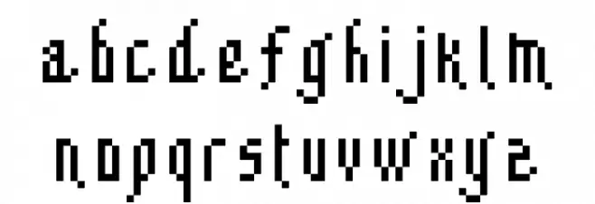 pixiecre फ़ॉन्ट लोअरकेस