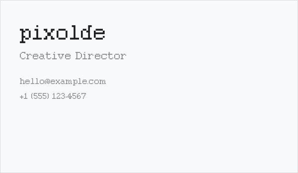 pixolde Business Card