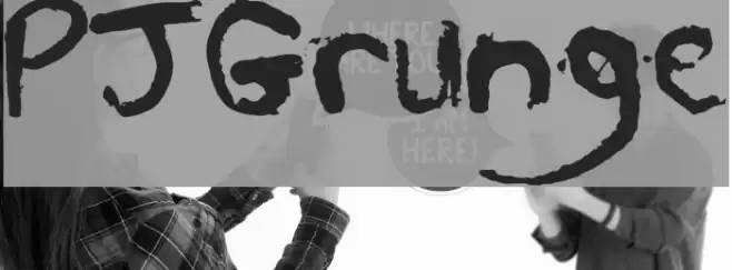 PJGrunge Font examples