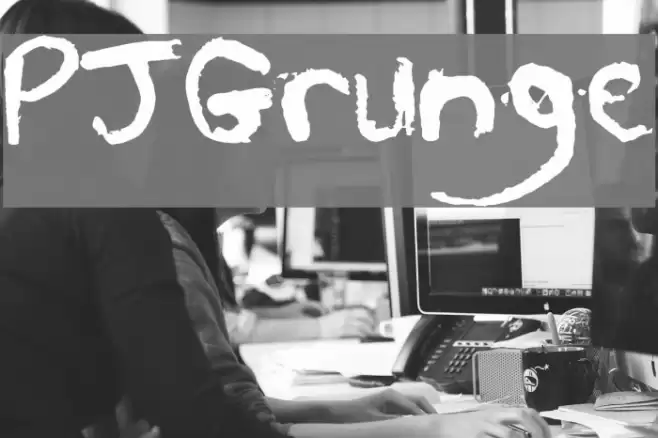 PJGrunge Font examples