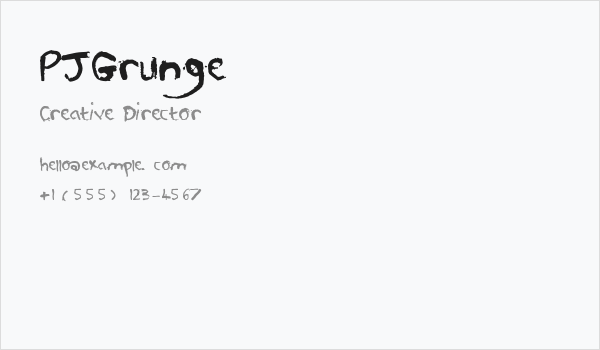 PJGrunge Business Card