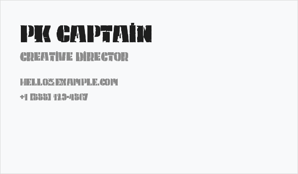 PK Captain Business Card
