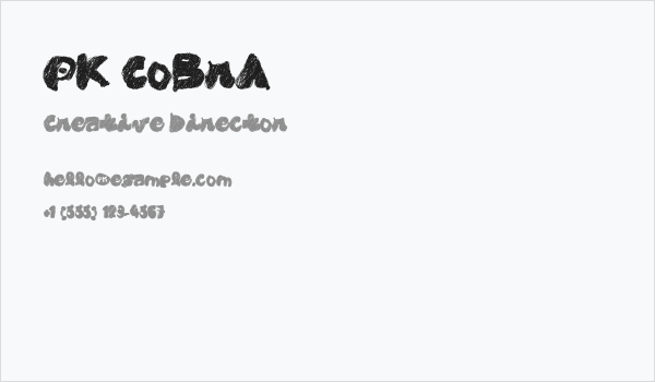 PK CoBrA Business Card