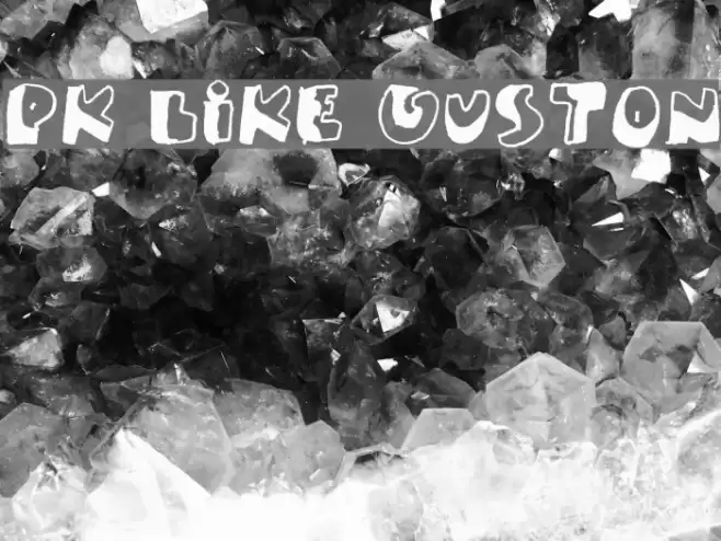 PK Like Guston Schriftart examples