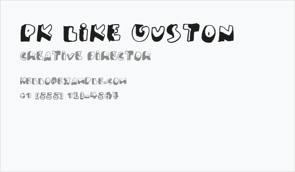 PK Like Guston Business Card