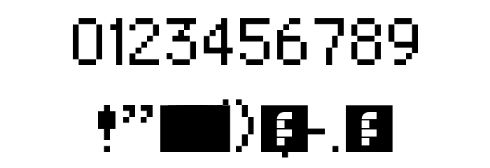 PKMN Mystery Dungeon Regular Font OTHER CHARS