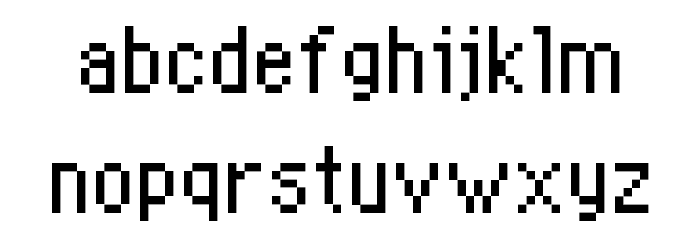 PKMN Mystery Dungeon Regular Font LOWERCASE