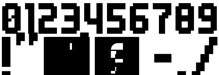 PKMN Pinball Regular Font OTHER CHARS