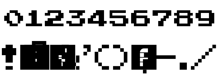 PKMN RBYGSC Regular Font OTHER CHARS