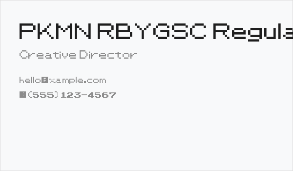 PKMN RBYGSC Regular Business Card