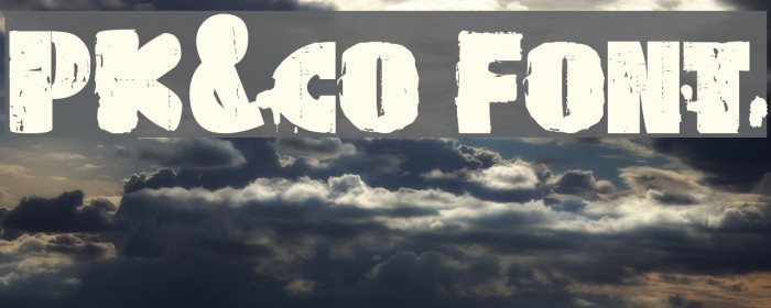 PK&co Font examples