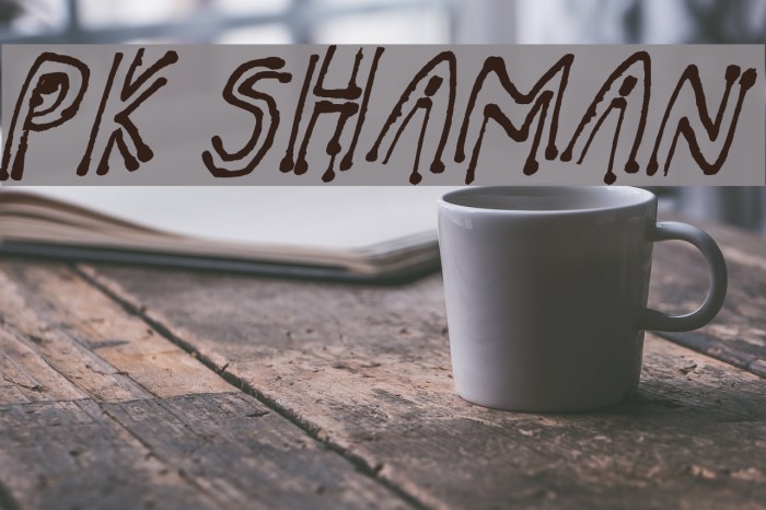 pk shaman Font examples