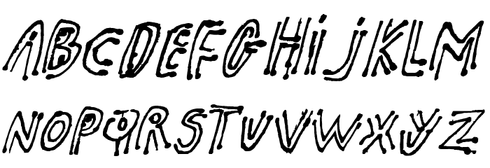 pk shaman Font LOWERCASE