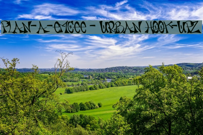 PLAN-A-EMCEE - URBAN HOOK-UPZ Font examples