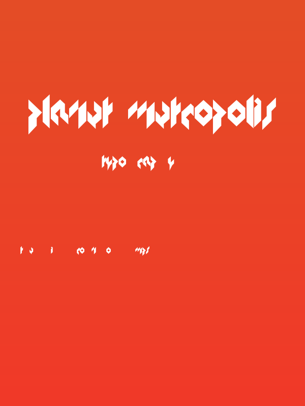 PLANET METROPOLIS Poster