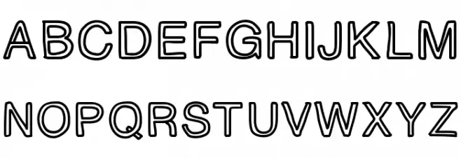 PLAQUE Schriftart Groß