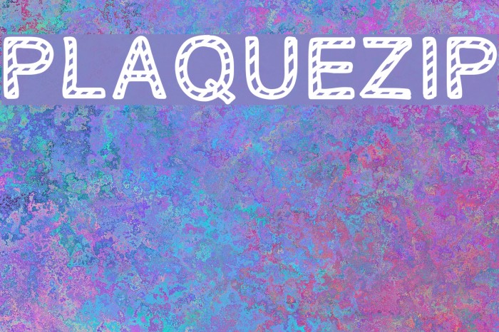 PLAQUEZIP Font examples