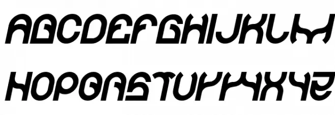 PLASTIC Bold Italic फ़ॉन्ट अपरकेस