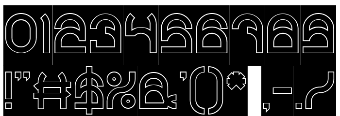 PLASTIC-Hollow-Inverse Font OTHER CHARS