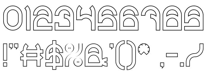 PLASTIC-Hollow Font OTHER CHARS