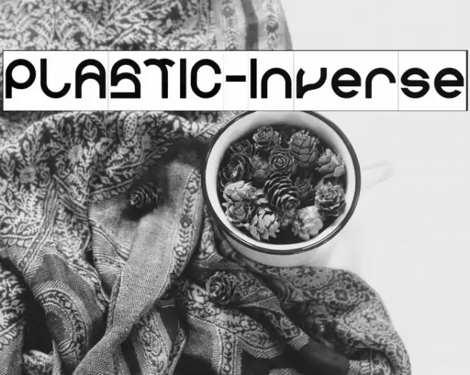 PLASTIC-Inverse Font examples