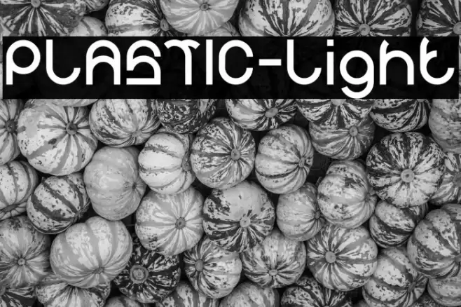 PLASTIC-Light Font examples