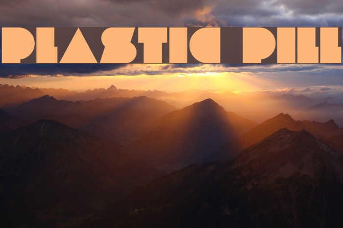 PLASTIC PILL Font examples