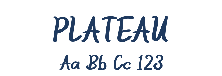 PLATEAU Font Preview