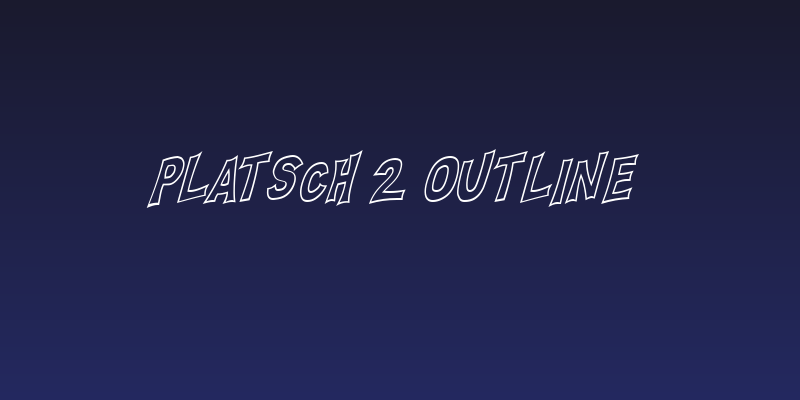 PLATSCH 2 outline Social Header