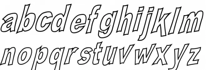 PLATSCH 2 outline フォント 小文字