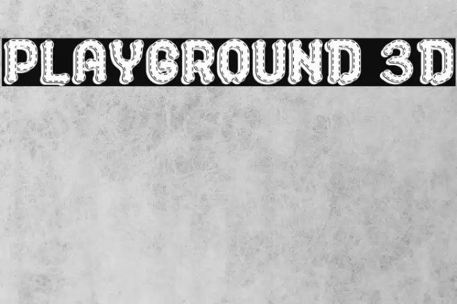 PLAYGROUND 3D Font examples