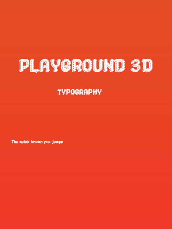 PLAYGROUND 3D Poster