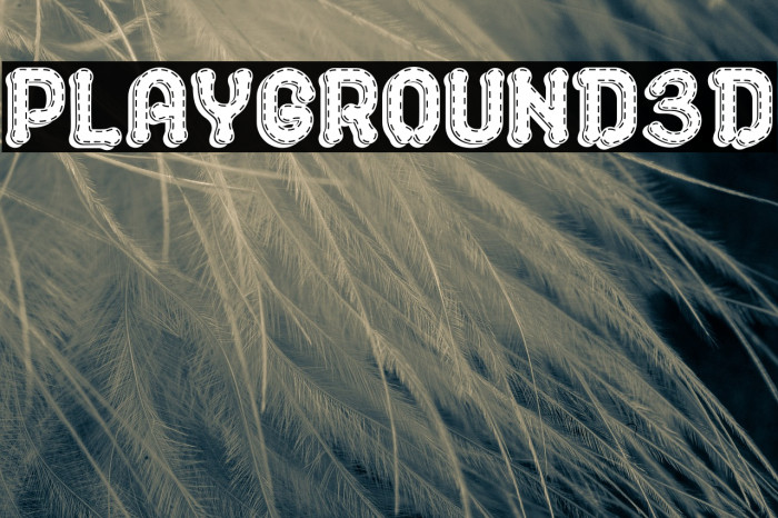PLAYGROUND3D Font examples