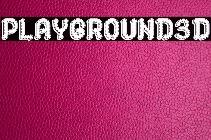 PLAYGROUND3D Font examples