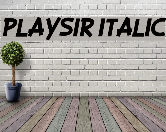 PLAYSIR Italic Font examples