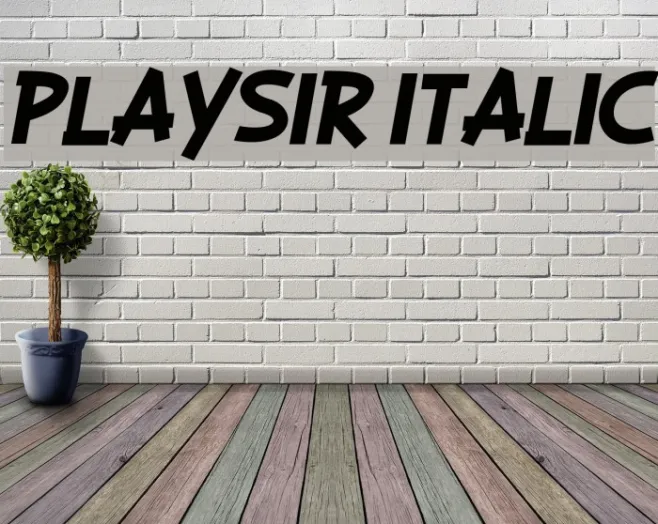 PLAYSIR Italic Example 1