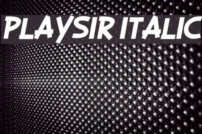 PLAYSIR Italic Example 3