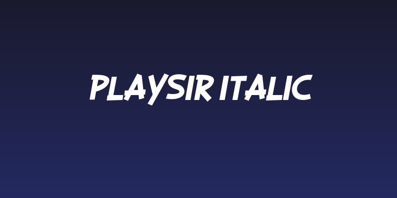 PLAYSIR Italic Social Header