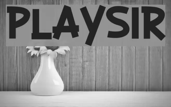 PLAYSIR Schriftart examples