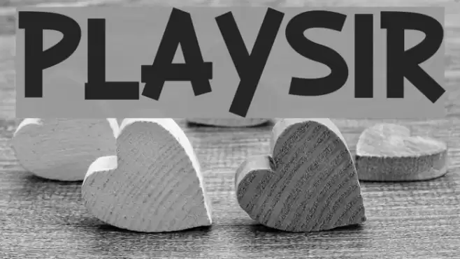 PLAYSIR Schriftart examples