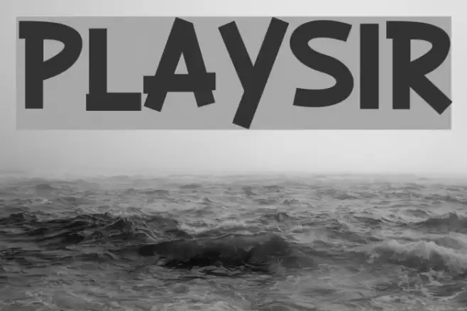 PLAYSIR Schriftart examples