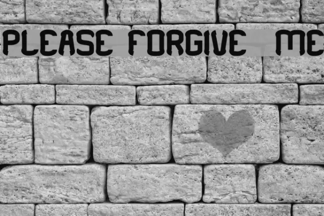 PLEASE FORGIVE ME Шрифта examples