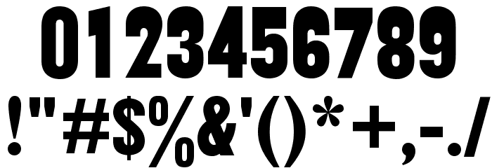 Placard GF Font OTHER CHARS