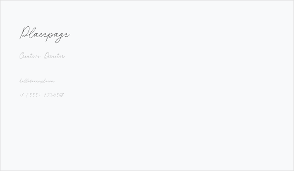 Placepage Business Card