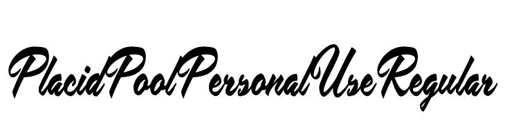 Placid Pool Personal Use Regular  नि: शुल्क फ़ॉन्ट्स डाउनलोड