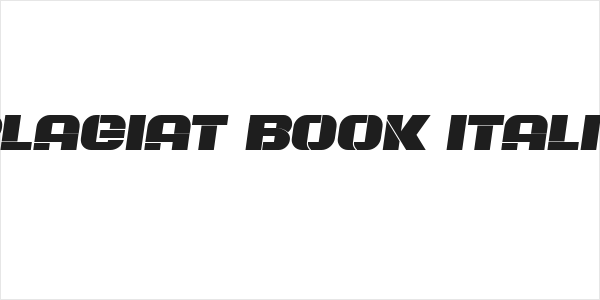 Plagiat Book Italic Logo