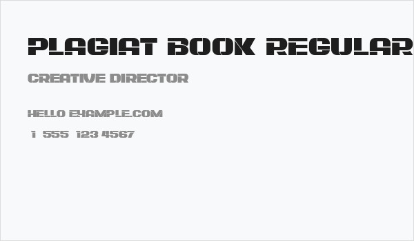Plagiat Book Regular Business Card