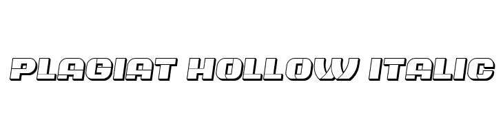 Plagiat Hollow Italic  لخطوط تنزيل
